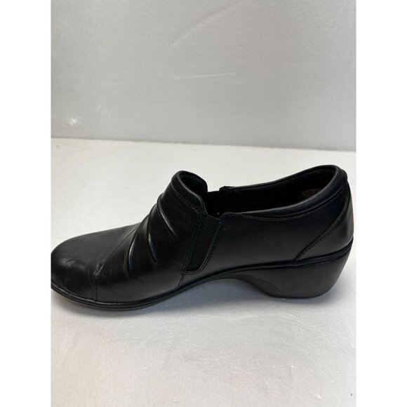 Clarks Collection Black Leather Womens Shoes Size 10 - Picture 11 of 14